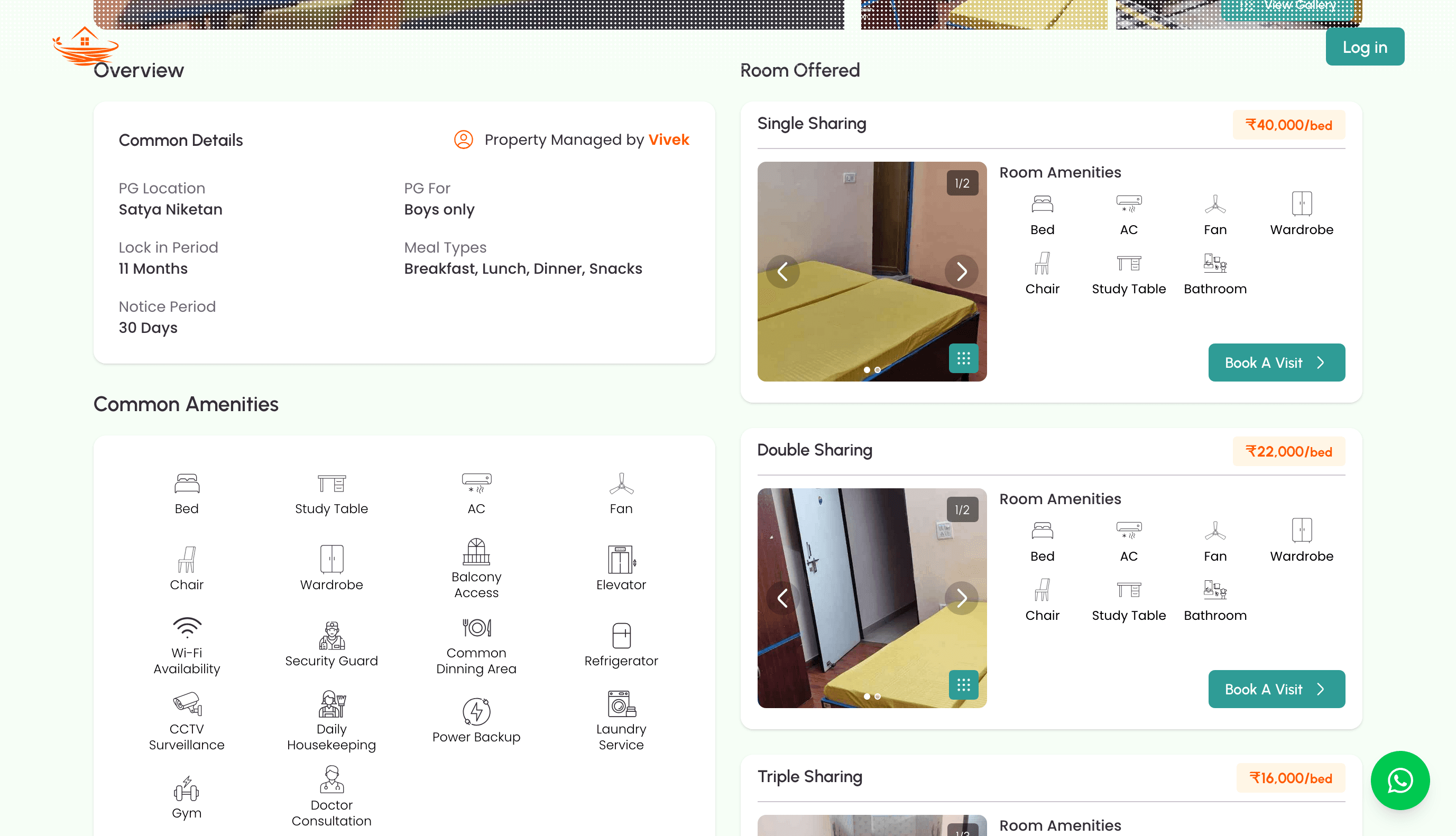 Property Detail — Amenities & Rules